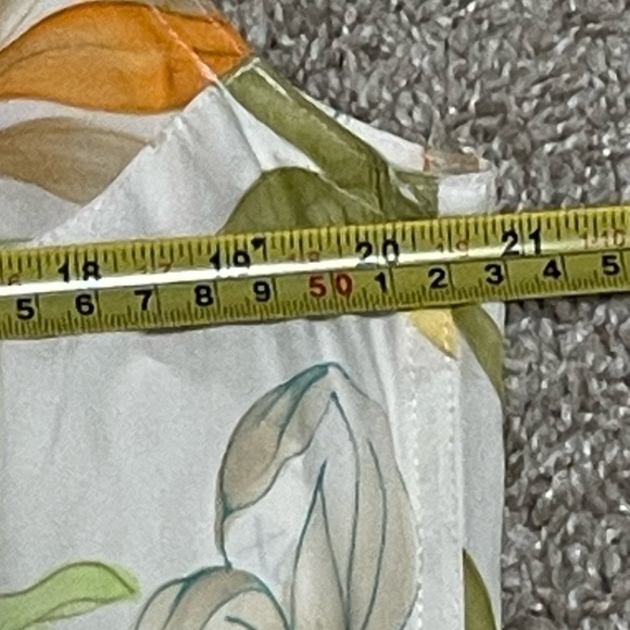 Liz Claiborne Women’s Wrap Top XL Yellow & Orange Tropical Floral Balletcore - Picture 6 of 11